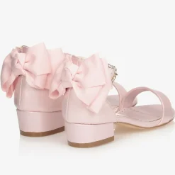 Pink Bow Heel Sandals