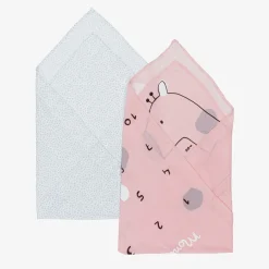 Pink Cotton Baby Milestone Swaddles (2 Pack)