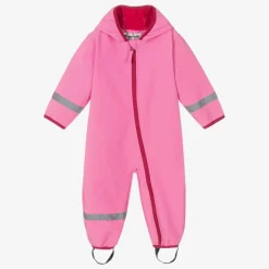 Pink Fleece-Lined Rain Suit