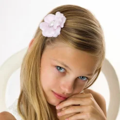 Pink Flower Hair Clip (6cm)