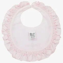 Pink Hand-Smocked Baby Bib