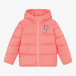 Pink Hooded Puffer Jacket