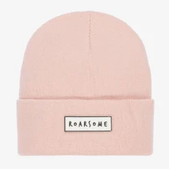 Pink Knitted Beanie Hat