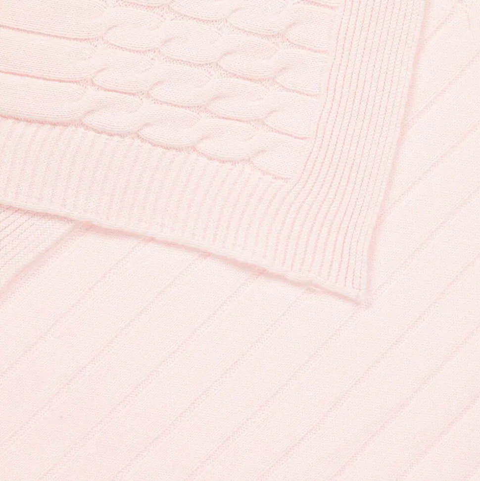 Pink Knitted Cotton Blanket (96cm)