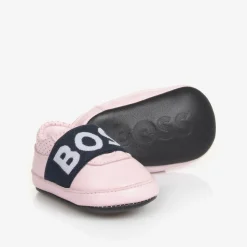 Pink Leather Baby Pre-Walker Shoes