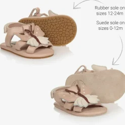 Pink Leather Baby Sandals