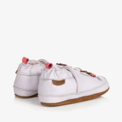 Pink Leather Rabbit Slippers