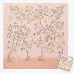 Pink Organic Cotton Swaddle & Bib Set