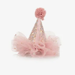 Pink Party Hat Hair Clip (9cm)
