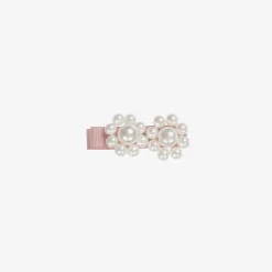 Pink Pearl Bead Hairclip (4cm)