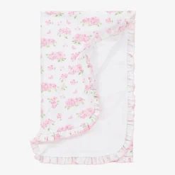 Pink Pima Cotton Heavenly Hydrangeas Blanket (73cm)