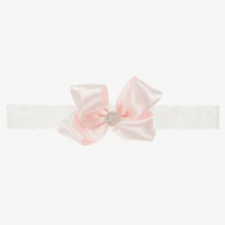 Pink Satin Bow Headband