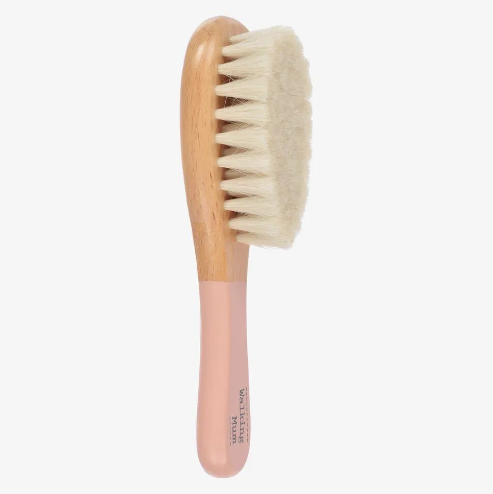 Pink Wooden Baby Hair Brush (15cm)