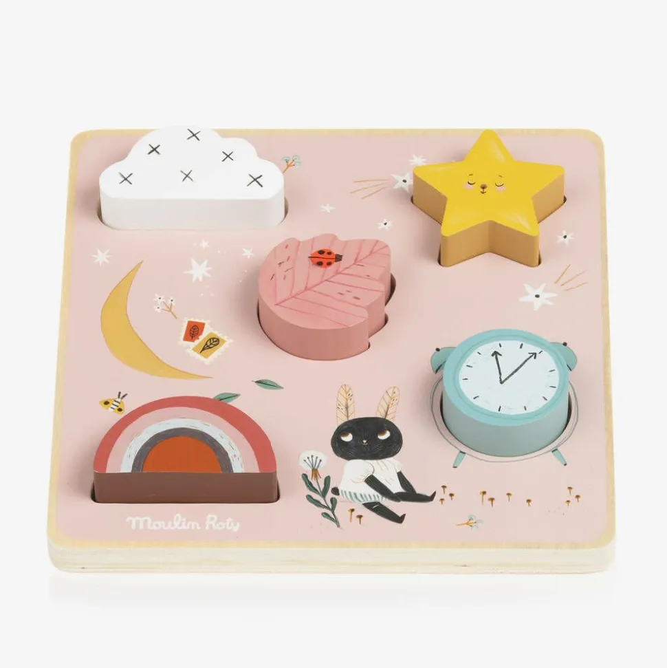 Pink Wooden Sensory Puzzle (20cm)