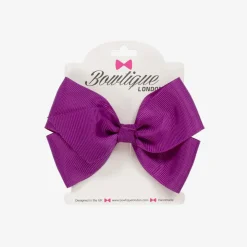 Purple Bow Hair Clip (10cm)