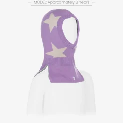 Purple Knitted Star Balaclava