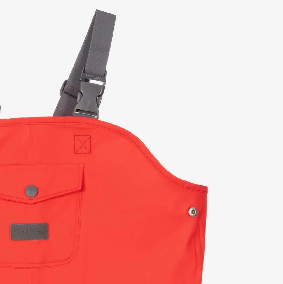 Red & Pink Waterproof Raincoat & Salopettes