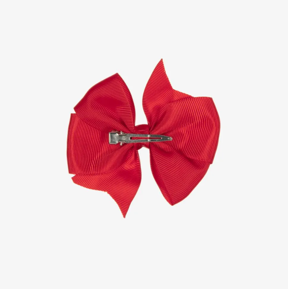 Red Bow Hair Clip (10cm)