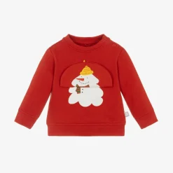 Red Cotton Snowman Sweatshirt