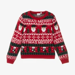 Red Festive Knitted Sweater