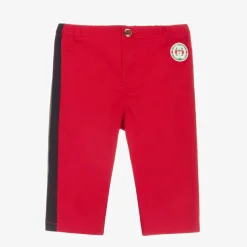 Red Gabardine Baby Trousers
