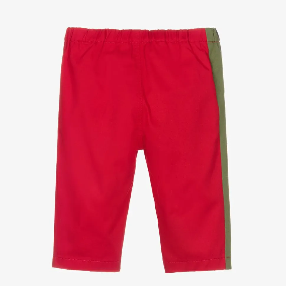 Red Gabardine Baby Trousers