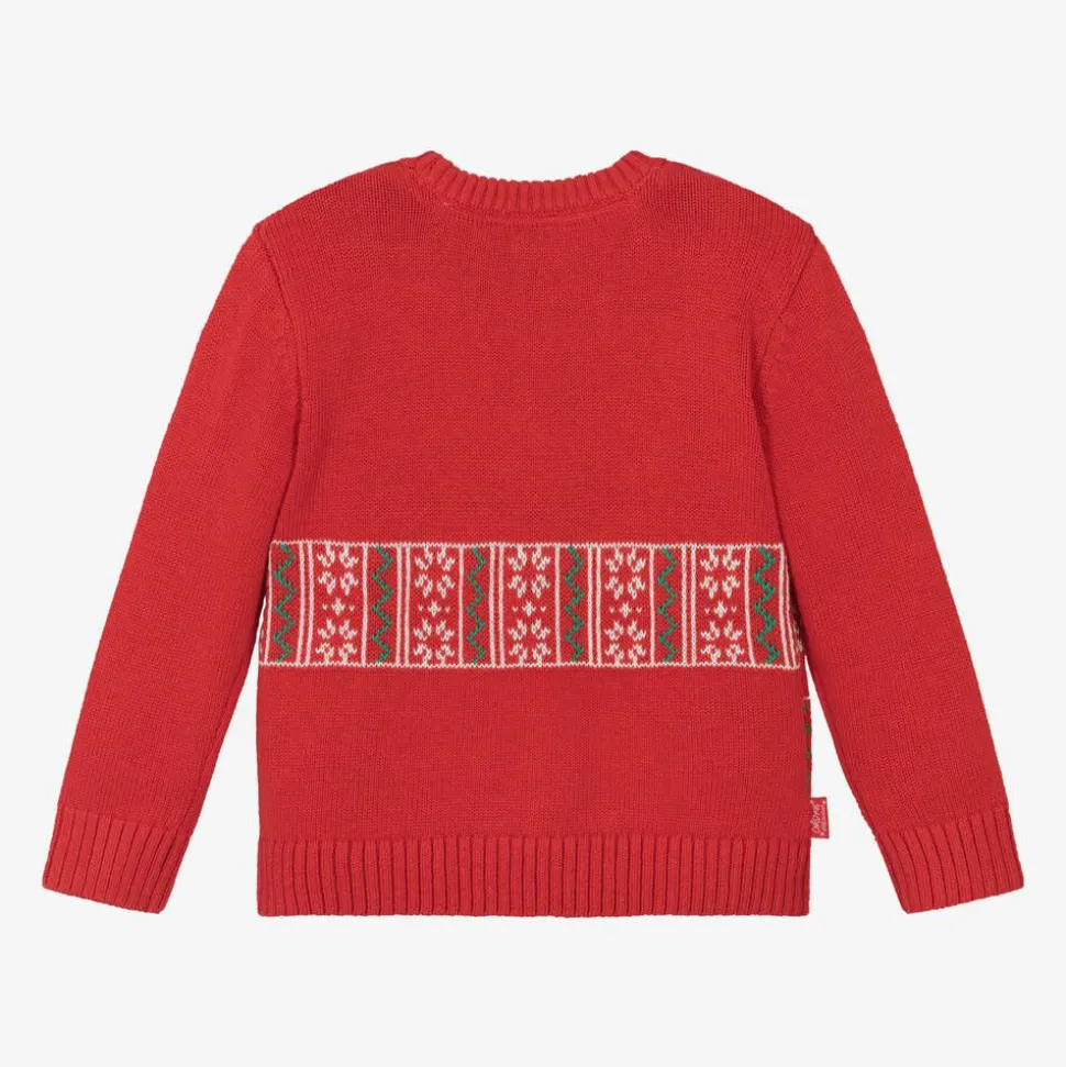 Red Knitted Festive Dog Sweater