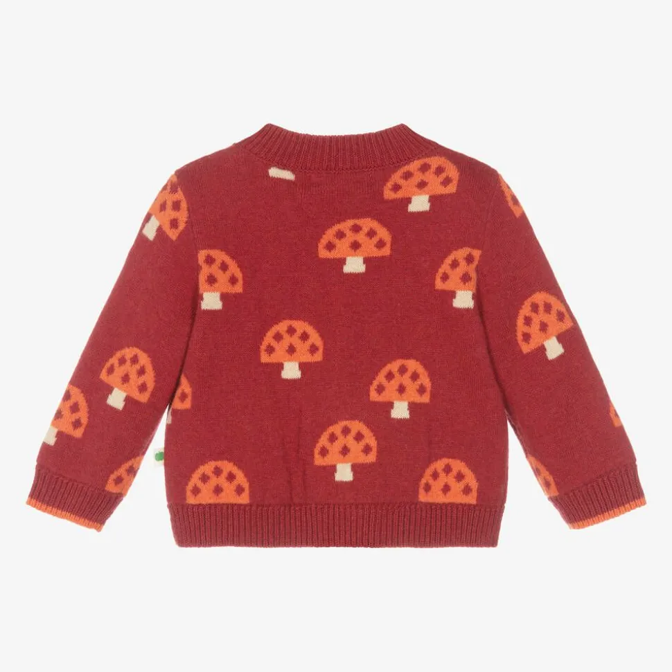 Red Organic Cotton & Cashmere Cardigan