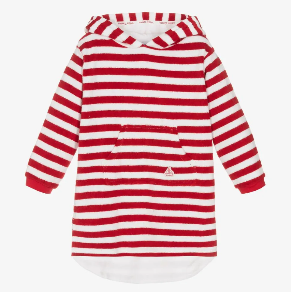 Red Stripe Cotton Towelling Robe