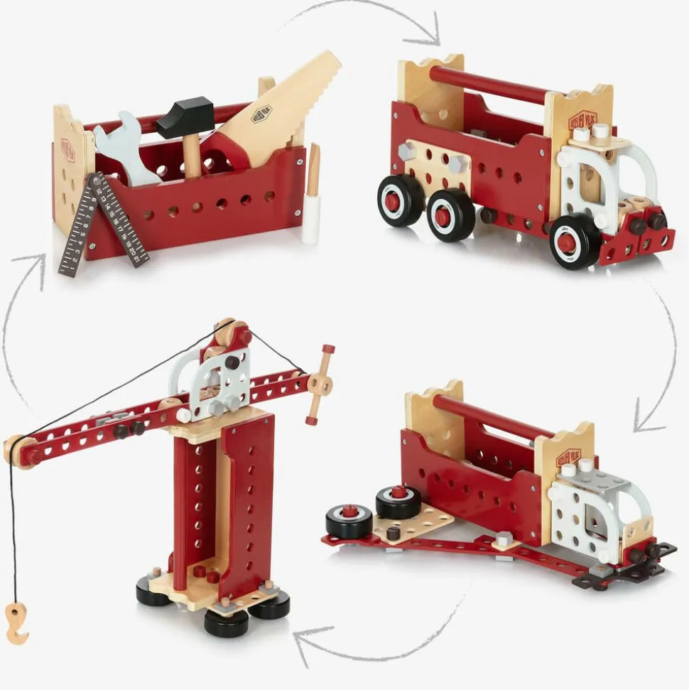 Red Wooden Toolbox Toy (27cm)