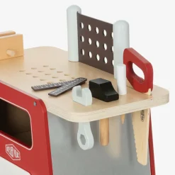 Red Wooden Workbench Toy (73cm)