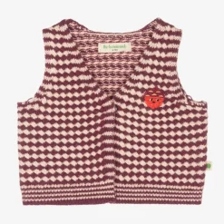 Red Wool & Organic Cotton Waistcoat