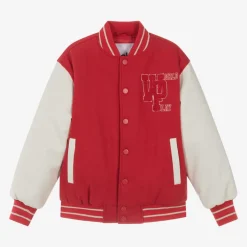 Red Wool Varsity Jacket