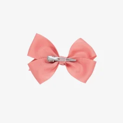 Rose Pink Bow Hair Clip (10cm)
