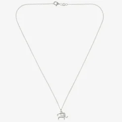Silver Elephant Necklace (40cm)