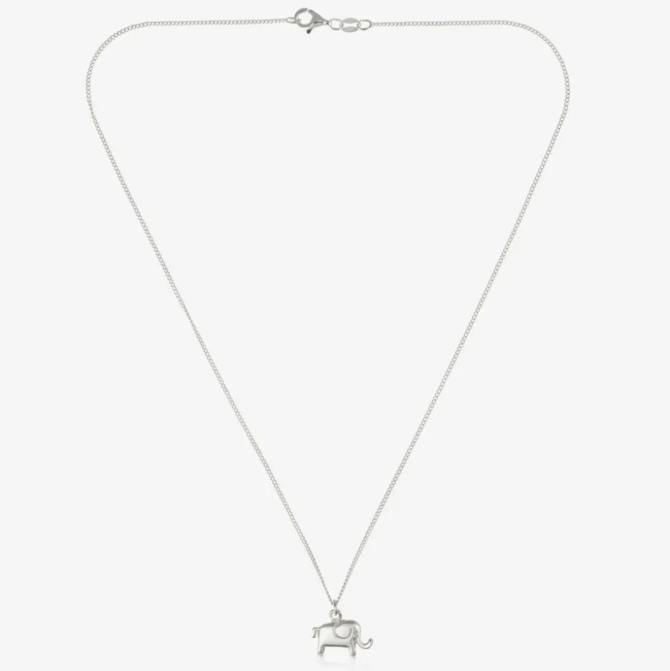 Silver Elephant Necklace (40cm)