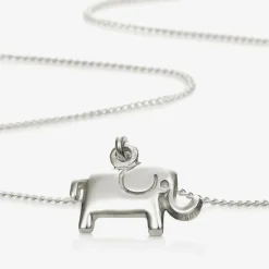 Silver Elephant Necklace (40cm)