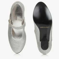 Silver Glitter Heeled Shoes