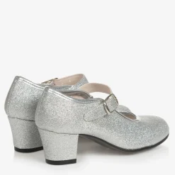Silver Glitter Heeled Shoes