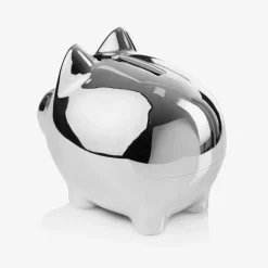 Silver Piggy Bank Gift (10cm)