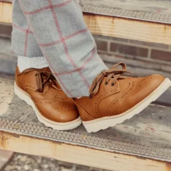 Tan Brown Leather Brogue Shoes