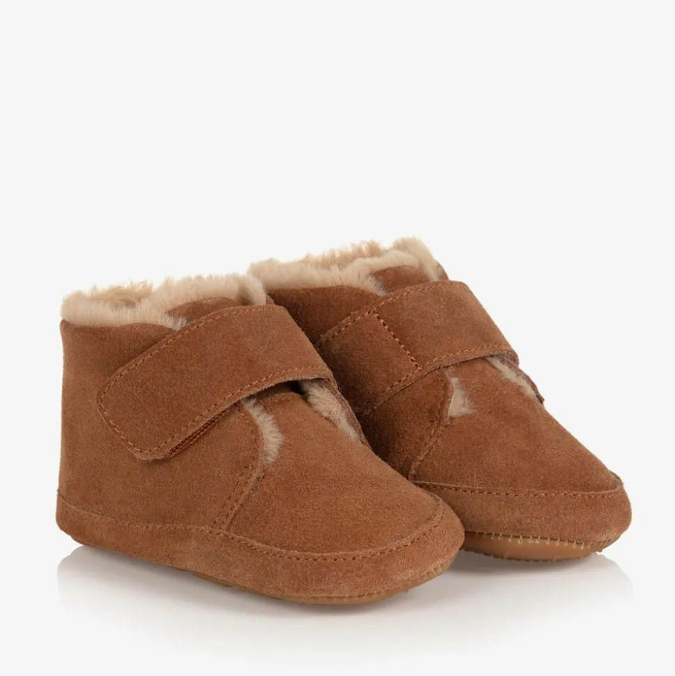 Tan Brown Leather First Walker Boots