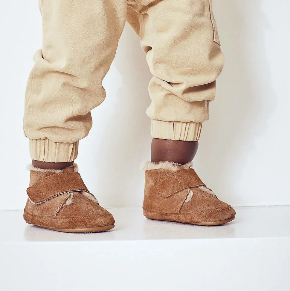 Tan Brown Leather First Walker Boots