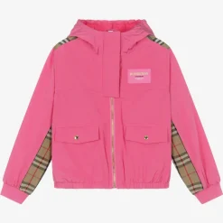 Teen Girls Pink Vintage Check Jacket