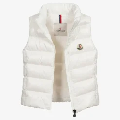 Teen Girls White Down Padded Ghany Puffer Gilet