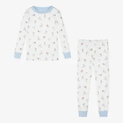 White & Blue Cotton Playground Pups Pyjamas