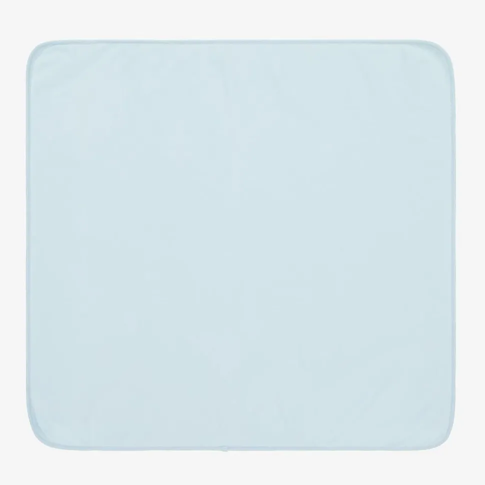 White & Blue Cotton Blanket (73cm)