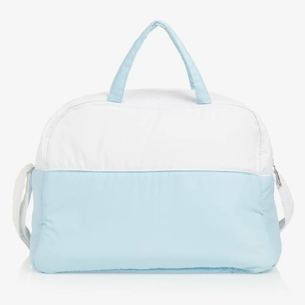 White & Sky Blue Baby Changing Bag (43cm)
