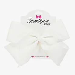 White Bow Hair Clip (20cm)