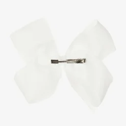 White Bow Hair Clip (20cm)